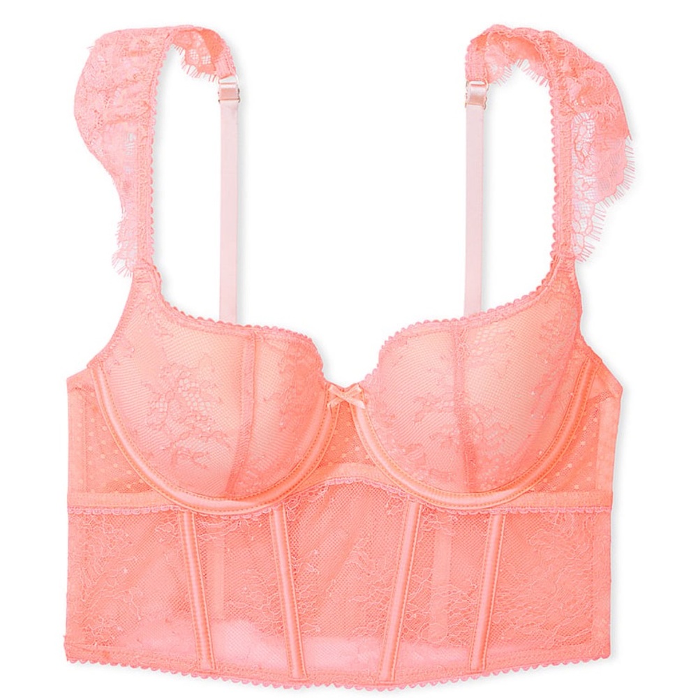 Victoria’s Secret dream angels lace cap-sleeve corset top